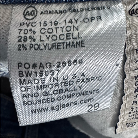 AG Adriano Goldschmied The Nikki Crop Relaxed Skinny Crop Jeans Size 29 - Picture 13 of 14